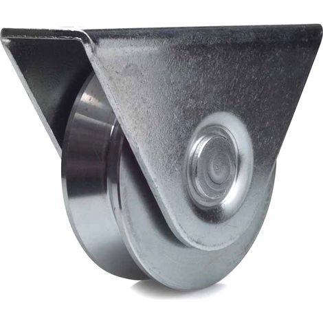 Roue à gorge V Ø 100 mm pour rail en V, monture extérieur