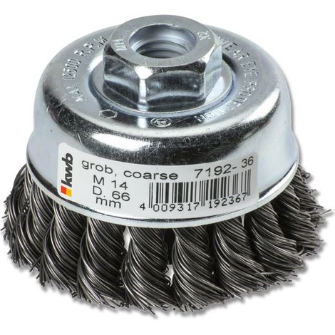 Cepillo copa kwb aggressor-flex alambre acero 66 mm M14