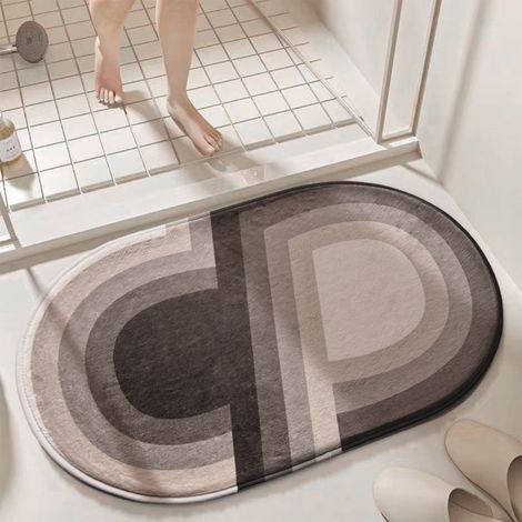 Tapis De Bain - 40 X 60 Cm - Fibre Polyester - Antidérapant - Lavable En Machine - Pour Baignoire Douche Salle De Bain - 1 Pièce (1/5)