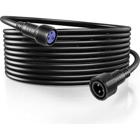 5m 2.5mm2 Câble Alimentation IP65 Fil de Câble étanche avec Connecteurs 3 Broches Mâles et Femelles, Waterproof Power Extension Lead pour Connecteur Etanche Projecteur LED Lumières de Scène (1/5)