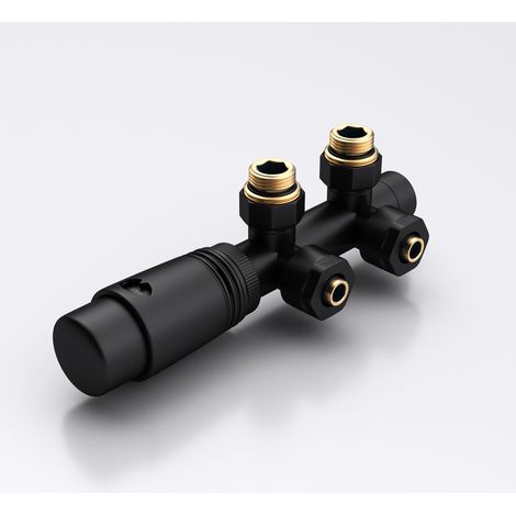 Mai & Mai Tête de Robinet Thermostatique Noir pour un Chauffage à Eau Chaude Contrôleur de Température 6 ° - 28 °
