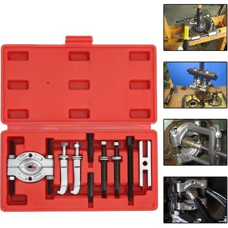 Jeu de 9 extracteurs de roulements portables, séparateur de roulements métallique, kit d'enlèvement de paliers (1/5)