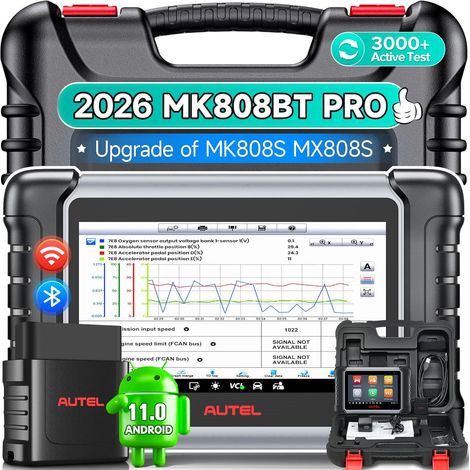 MaxiCOM MK808BT PRO: 2026 Car Diagnostic Tools, Upgraded from MK808S MX808S MK808BT, Identical to MK900 MK900-BT, 3000+ Active Tests, 28+ Services, Full Diagnostics, OS11 Support, BT506 MV108S (1/5)