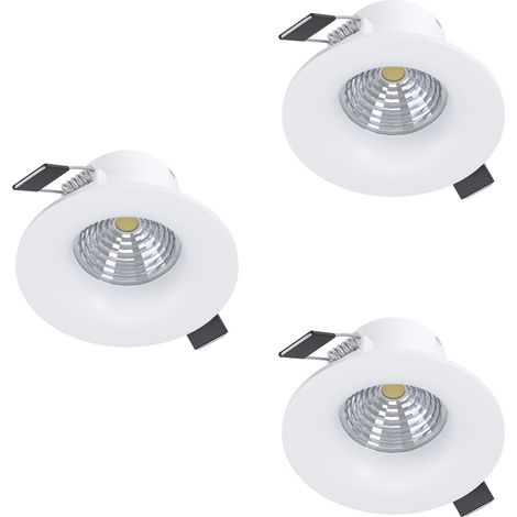 Set 3 Faretti Incasso Moderno Saliceto Alluminio Bianco Led 4,8W 3X450Lm Ip20 (1/2)
