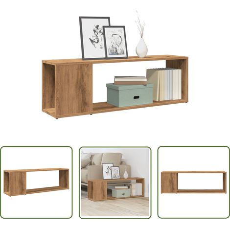 vidaXL TV-Schrank Artisan-Eiche 100x24x32 cm Holzwerkstoff (1/5)