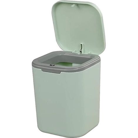mini Poubelle De Bureau  Bouton-poussoir Avec Couvercle -1,8 L (1/5)