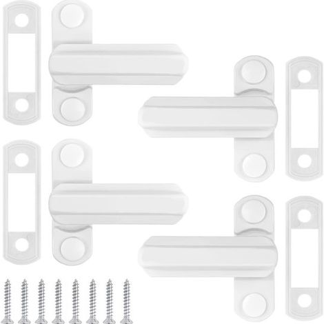 Ensemble de 4 verrous de fenêtre en alliage d'aluminium et de sécurité enfant (1/5)