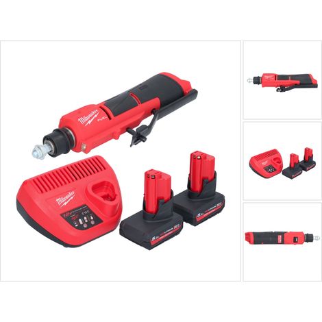 Milwaukee M12 FTB-502 Smerigliatrice a batteria 12 V 7/16" Hex Brushless + 2x batteria 5,0 Ah + caricabatteria (1/5)