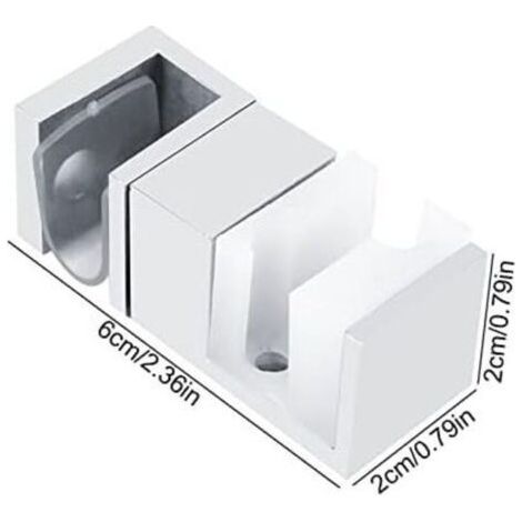 Guide inférieur pour portes coulissantes de douche, 6 x 2 x 2 cm, acier inoxydable, pour usage domestique et professionnel. (1/3)