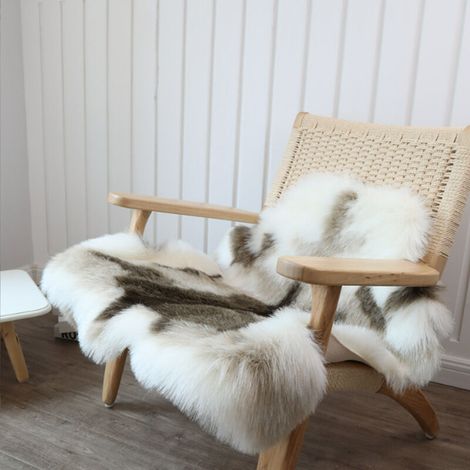 Fausse Fourrure Scandinave 90x110cm Ultra Doux Lavable Machine Salon Chambre Balcon Décoration Tendance (1/4)