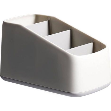 Organisateur de télécommande à 4 compartiments, support de télécommande, adapté au stockage de cosmétiques, de papeterie, de téléco (1/4)