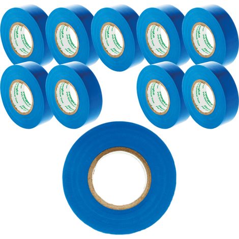 Lot de 10 rouleaux adhésifs 19mm x 20m - Bleu - Zenitech (1/3)