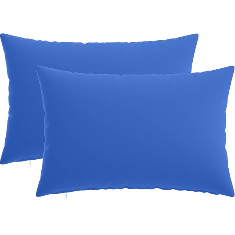 Coussin décoratif avec housse HEERLEN 2 pièces Bleu royal Polyester - vidaXL (1/5)