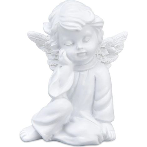 Figurine d'anges chérubins, petite statue d'ange endormi, décoration jardin intérieur extérieur, sculpture adorable pour maison et jardin (1/5)