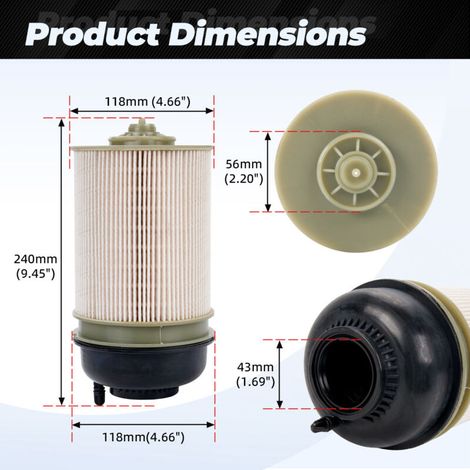 Kit moteur diesel PF9908, élément filtrant à carburant, beige, unité, kit de filtre diesel beige PF9908, modification moteur