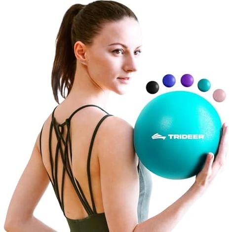 Ballon De Pilates - 23 Cm - Anti-Éclatement - Non Glissant - Pour Rééducation Physique Et Renforcement Du Core - 1 Pièce (1/3)