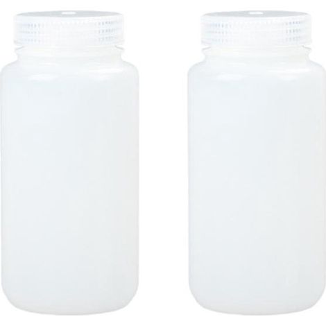 2 Stück leere HDPE-Flaschen