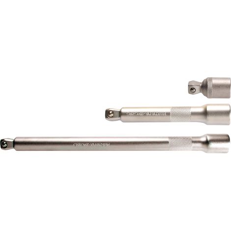 SW-Stahl 05970SB Kippverlängerungssatz 1/2 Zoll I 50-125 - 250 mm I 1/2 Zoll Ratschenverlängerung I Kippvierkant I Chrom-Vanadium-Stahl I 3-teilig