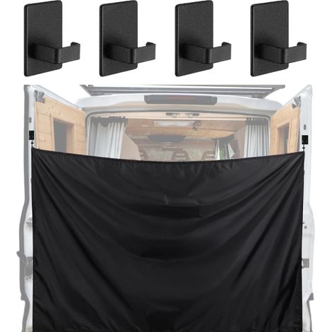 Rideau De Douche pour Van - Grande Bâche Opaque pour Porte Arrière en Camping Store Amovible Réglable Accessoires Auto pour SUV Camion Van Fourgon Voyage Famille Vacances (1/5)
