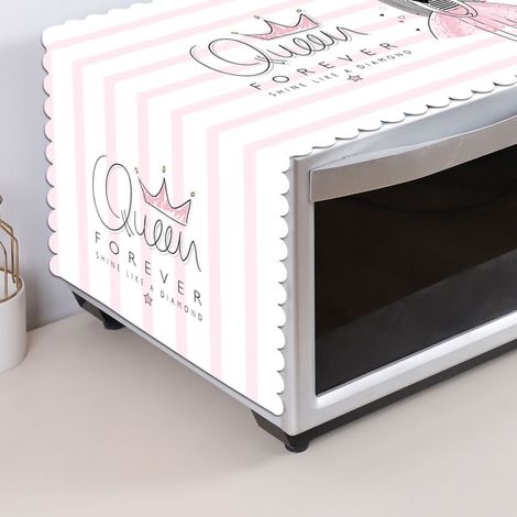 Schutzhülle für Mikrowelle und Backofen, niedlich, staubdicht, universell einsetzbar, ölabweisend, nordischer Stil, schlichtes Design, Prinzessinnenmuster, 35 x 100 cm (1/4)