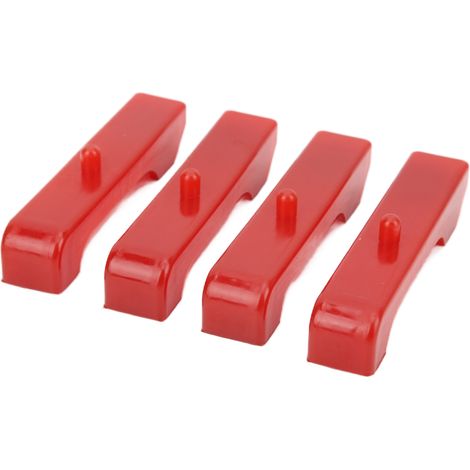 4 pièces patins isolants de radiateur pour moteur bloc petit, rouge polyuréthane, accessoire auto (1/5)