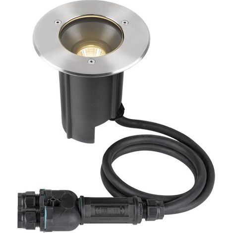 Encastré sol DASAR® M rond 24° 3000K driver DALI acier inoxydable - SLV - 1007810 (1/4)