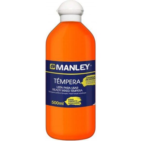 BOTE 500ML TEMPERA LIQUIDA MANLEY NARANJA MNP18793