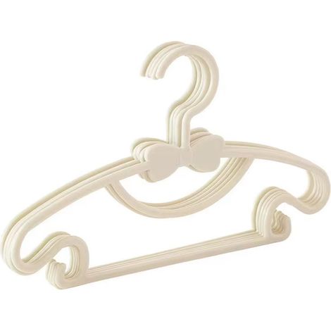 Lot de 20 cintres pour vêtements bébé et enfant en bas âge, couleur blanc crème - 29 x 17 cm (1/4)