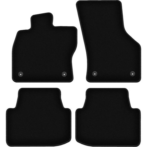 Alfombrillas básicas de terciopelo negro para: Volkswagen Passat B8 sedán, familiar, variante, alltrack (2015-). (1/5)