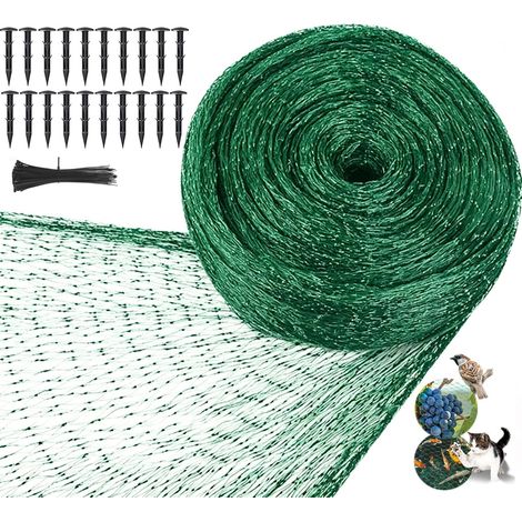 Filet Anti Oiseaux, 4X15m Filet de Jardin, Filet Anti Pigeon, Filet de Protection, Filet Jardin Potage Protéger Les Plantes, Fruits, Fleurs, Arbres, Maille Fines de 1.5x1.5cm (1/5)