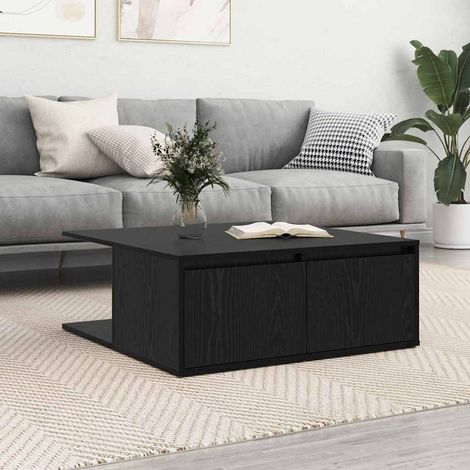 Couchtisch Schwarz Eichen-Optik 80 x 80 x 31 cm Holzwerkstoff
