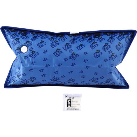 Oreiller Rafraîchissant avec Gel, Coussin d'Eau pour Maison et Voyage, Bleu Foncé (55x35cm) (1/5)