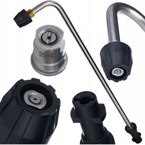 Lancia Ugello Angolare 90° 80 cm – Compatibile con Idropulitrice Kärcher K2-K7  Pressione Max 160 Bar  Filettatura M18