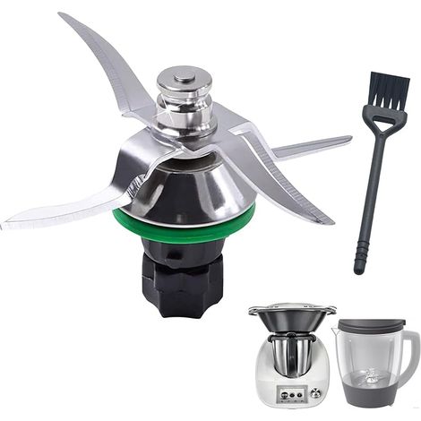 Lame de rechange pour Vorwerk Thermomix TM5 TM6, TM5 Couteau en Acier Inoxydable avec 1 Brosse de Nettoyage Couteau Accessoire pour ThermoMix TM5 TM6 pour votre robot de cuisine (1/5)