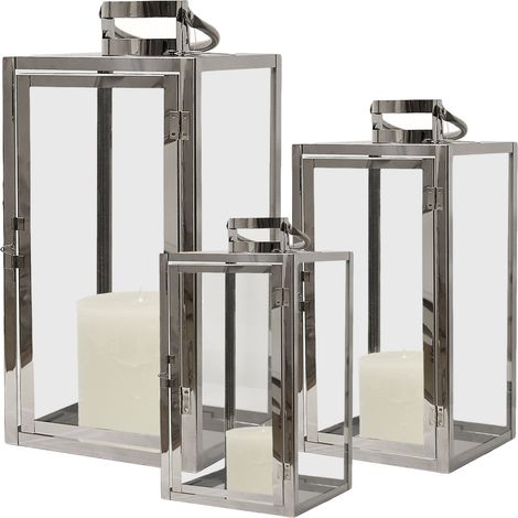 3er Set Edelstahl-Laternen 30/40/53cm-DMC8113E-neu (1/4)