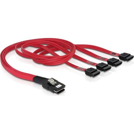DeLOCK SAS-Mini-Kabel Mini SAS 36pin - 4x SATA 7Pin 50cm (83057) (1/2)