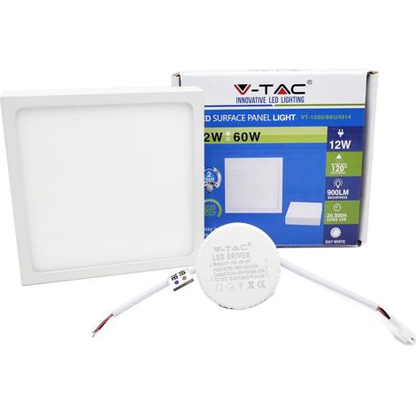 Plafoniera Pannello Led Slim Montaggio a Plafone Quadrato 140X140X24mm 12W 4000K SKU-4914 (1/9)