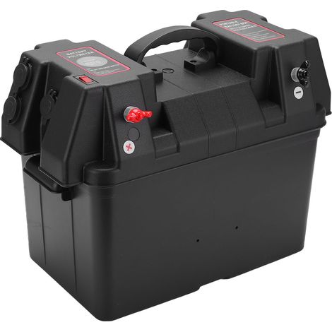 Boîtier batterie de secours moteur, centre d'énergie portable avec voltmètre, accessoire marin 12V pour voiture, camping-car, yacht et bateau. (1/5)