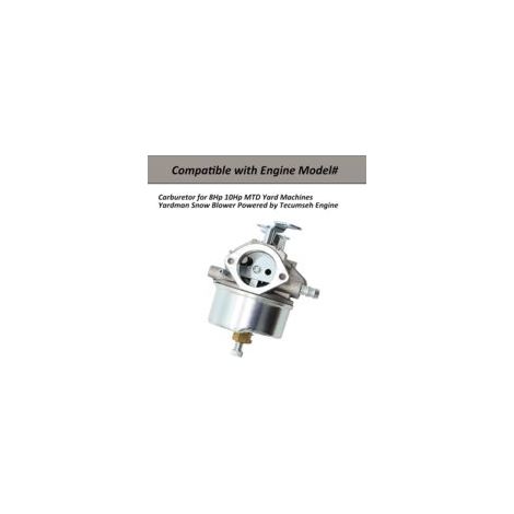 Kit de carburador para sopladores de nieve Tecumseh de 8, 9 y 10 HP (ref. 640349)