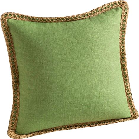 1 Housse de coussin, Coton et lin, Fermeture éclair invisible, Bordure ourlée, 45x45 cm, Intérieur et extérieur (1/5)