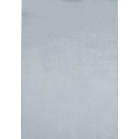 Alfombra gris menta 160 x 230 cm poliéster piel sintética de conejo pelo largo Mirpur