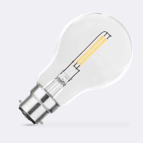 Lampadina Filamento LED B22 2W 260 lm A60  2700K Bianco Caldo (1/2)