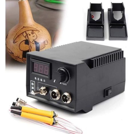 Kit Gravure Sur Bois,Burning Painting Wood Burner Holder Fer à Souder en Bois Set Burning Pen Gravure Numérique 220V/50HZ,Pour Soudage,Bois,Gravure