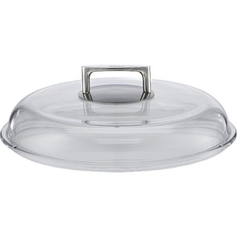 Couvercle en verre borosilicate Silence, verre, argent/transparent, 32 cm (1/2)