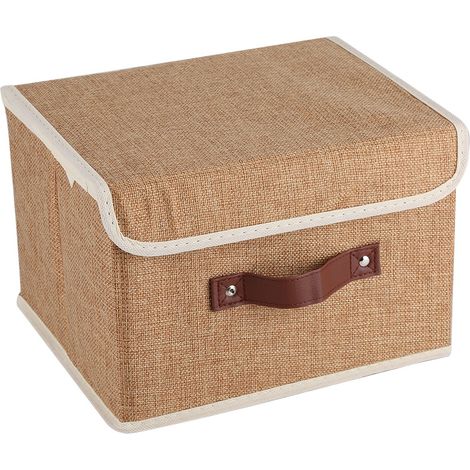 Faltbare Aufbewahrungsbox aus Stoff für Kleidung, Kleiderschrank, Bücher, Kinderspielzeug, Kleiderschrankorganisation (Kaffee) (1/5)