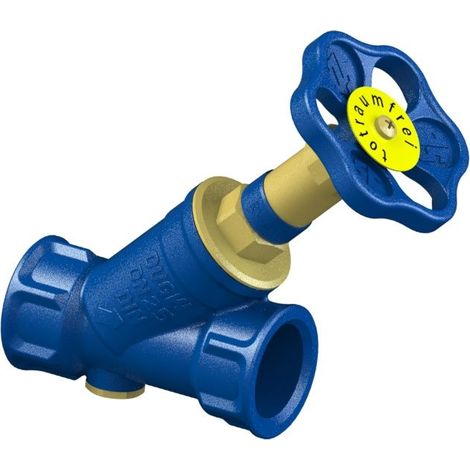 Schlösser KFR-Ventil Blue-tec mit Muffenanschluss, ohne Entleerung, mit nichtsteigender Spindel, DN 25, 1" IG, DVGW-geprüft