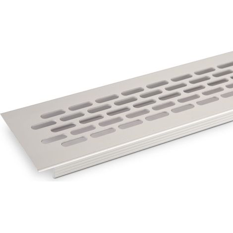 2er Pack - Lüftungsgitter Lochblech 484 x 60 mm Silber EV1 (1/4)