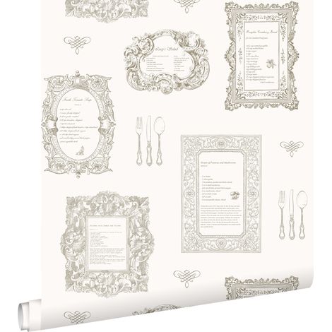 papier peint recettes beige - ESTAhome (1/5)