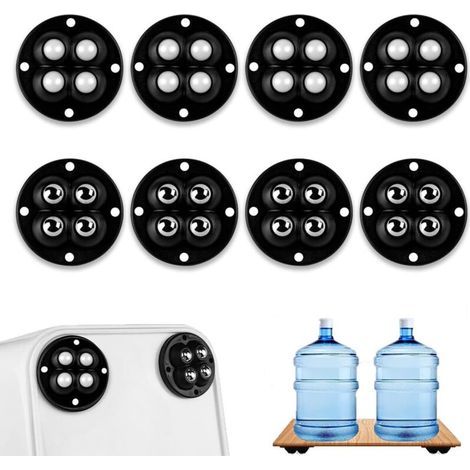 8 Pièces Petite Roulette Adhesive, 360 Degrés Roulettes pour Meubles, Mini Roulettes Pivotantes Auto-Adhésives, Roulette Bille Mini Roulettes pour Meubles, Petites Roues Auto Non perforées (1/4)