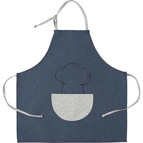 Tablier De Cuisine - Polyester Et Coton Lin - Ajustable Sans Manches - Pour Cuisine Maison Ou Professionnelle - 1 Pièce (1/2)